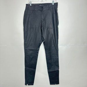 City Chic Denim Skylar High Rise Skinny Faux Leather Pant Black Plus sz 16